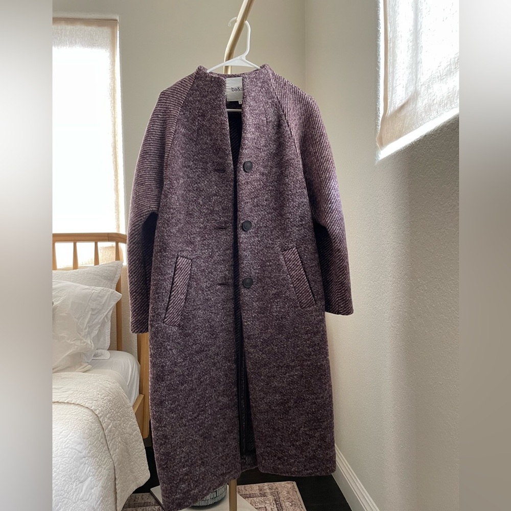 ba&sh Candide Coat in Bordeaux color size 0 Brand NWT